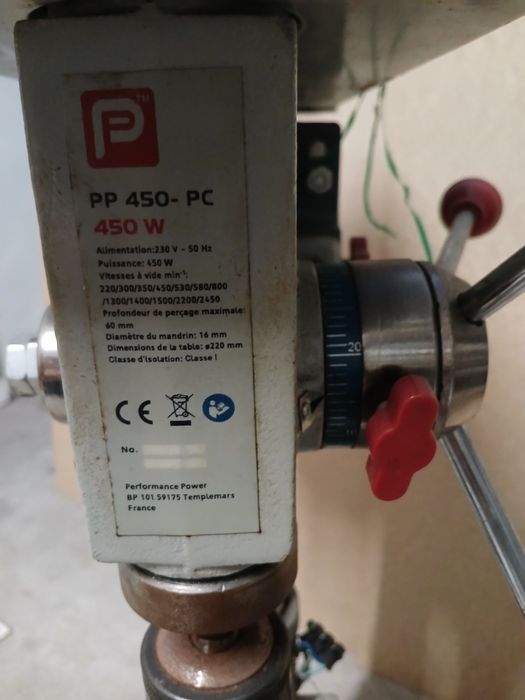 Furadora de coluna Pentron, modelo PP 450 / PC 450W