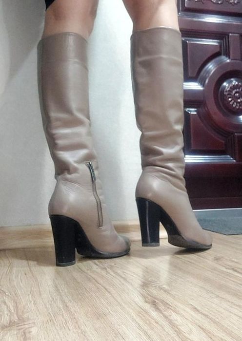 Шкіряні чоботи зима