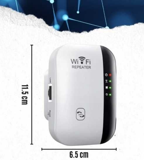 Wzmacniacz sygnału wi-fi, mocny, repeater 300MB/S 2 Tryby, WPS