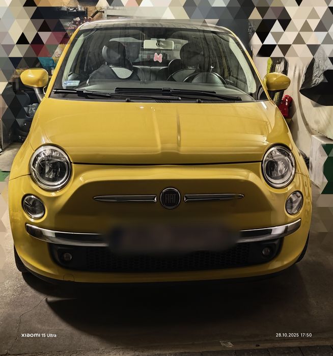 Fiat 500/klima/czarny dach/gaz