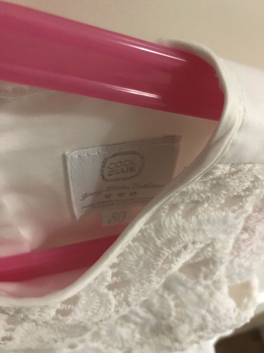 Sukienka biala tiul chrzciny 80 smyk