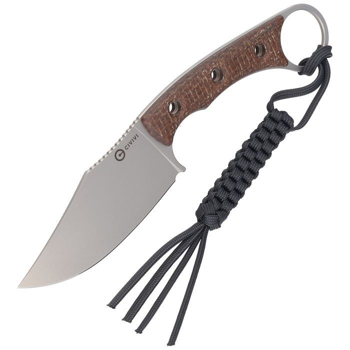 Nóż Civivi Midwatch Brown Burlap Micarta, Silver Bead Blasted N690