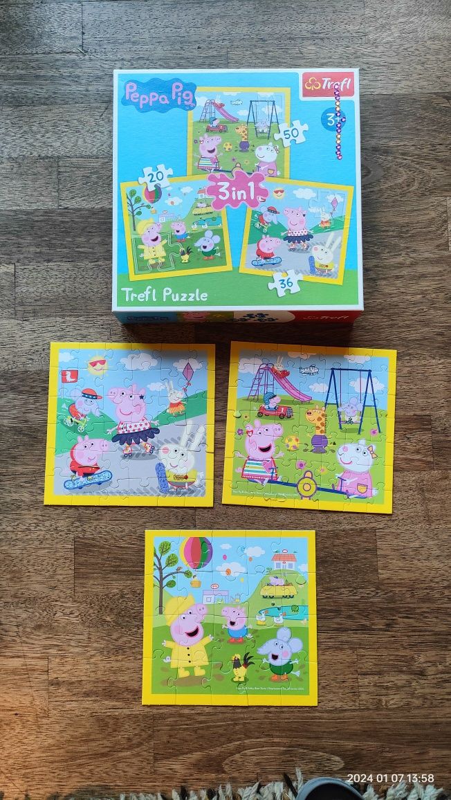 Puzzle-ksiazka czytam i układam Dora puzzle Pepa 3w1