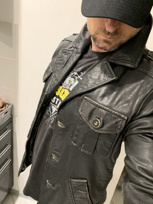Кожаная куртка пиджак Jack & Jones