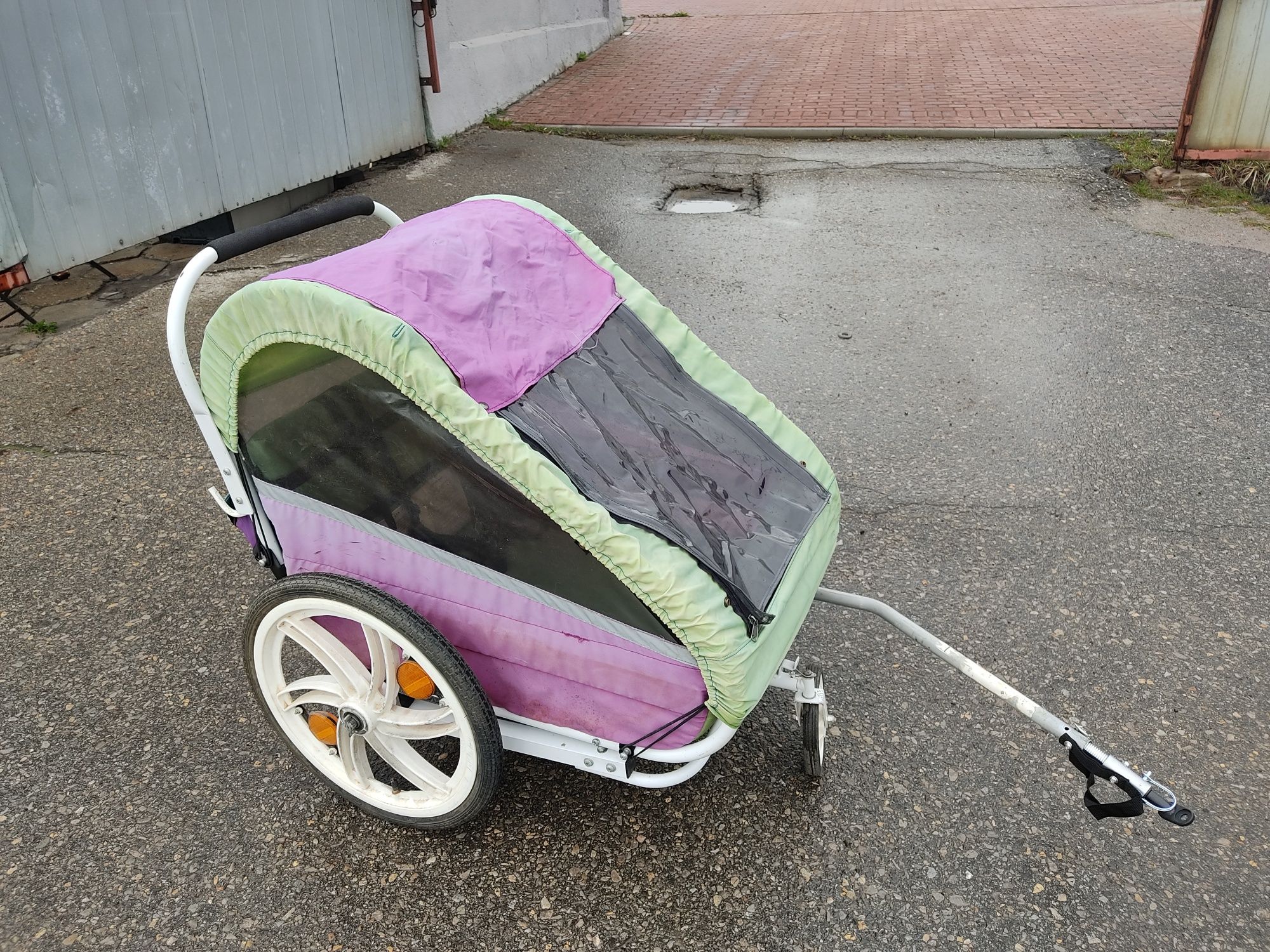 Przyczepka rowerowa dla psa wózek 2w1 riksza Orby amortyzacja