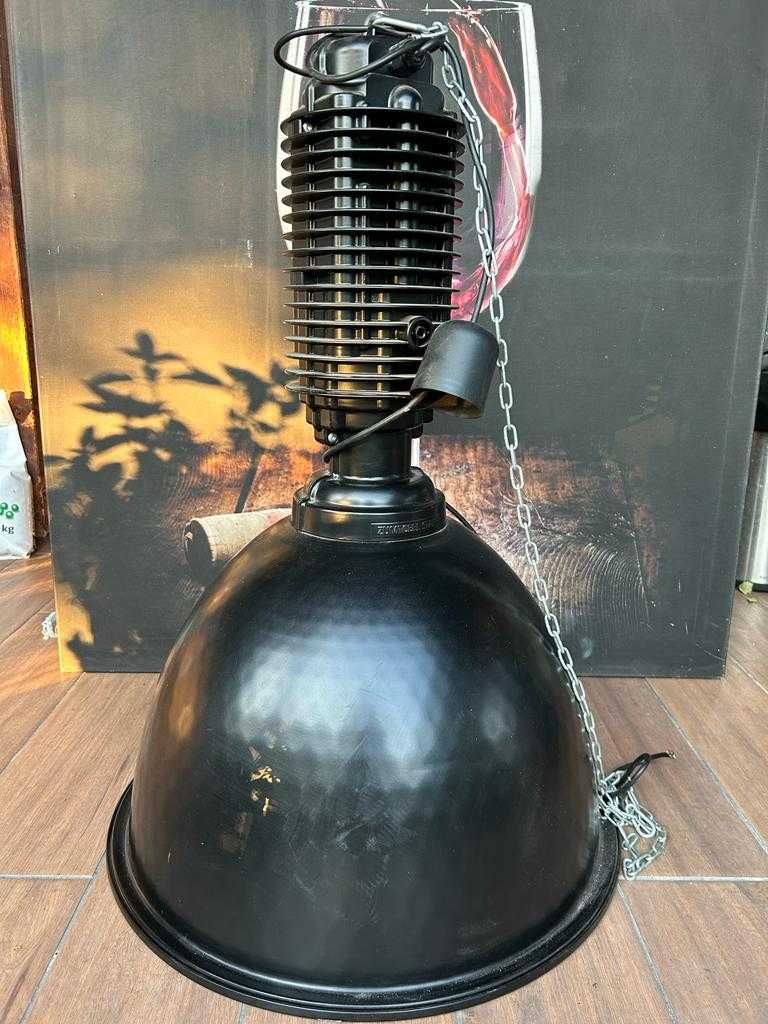 Duża lampa industrialna po pełnej renowacji, wys. 82sm, śred. 53cm