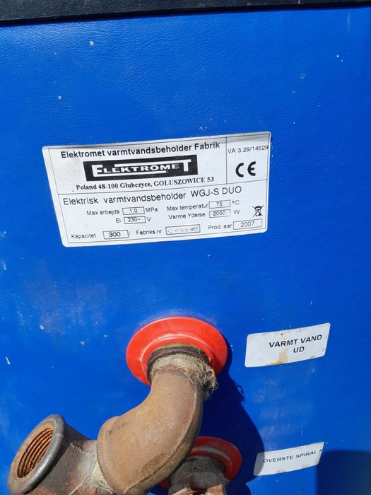 Bufor zasobnik c.w.u 300l elektromet z grzałka i wężownicą solarną