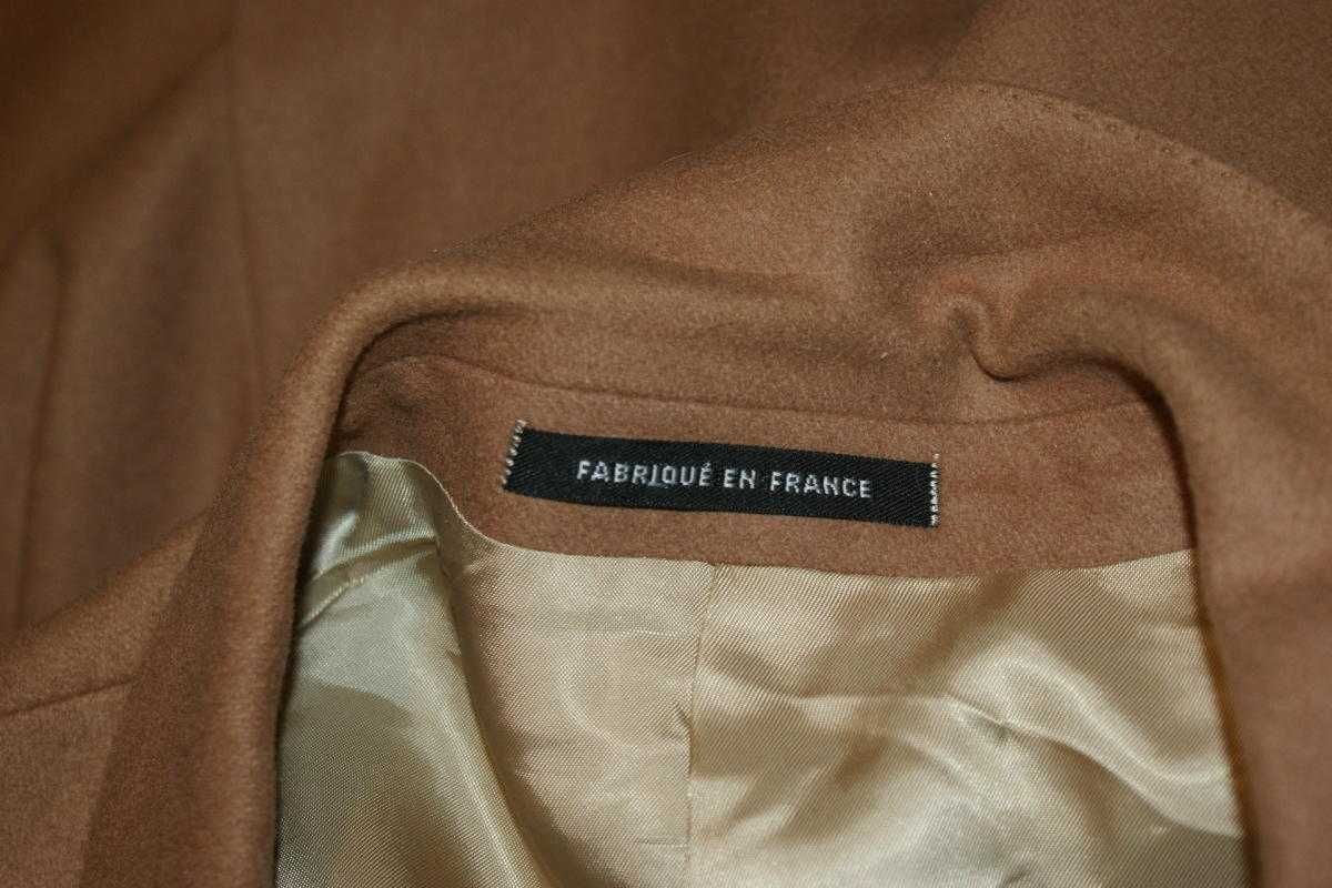 made in France vintage 60% kaszmir 20% wełna marynarka męska camel  XL