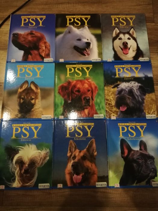 Wielka encyklopedia psy, rasy, 16 książek
