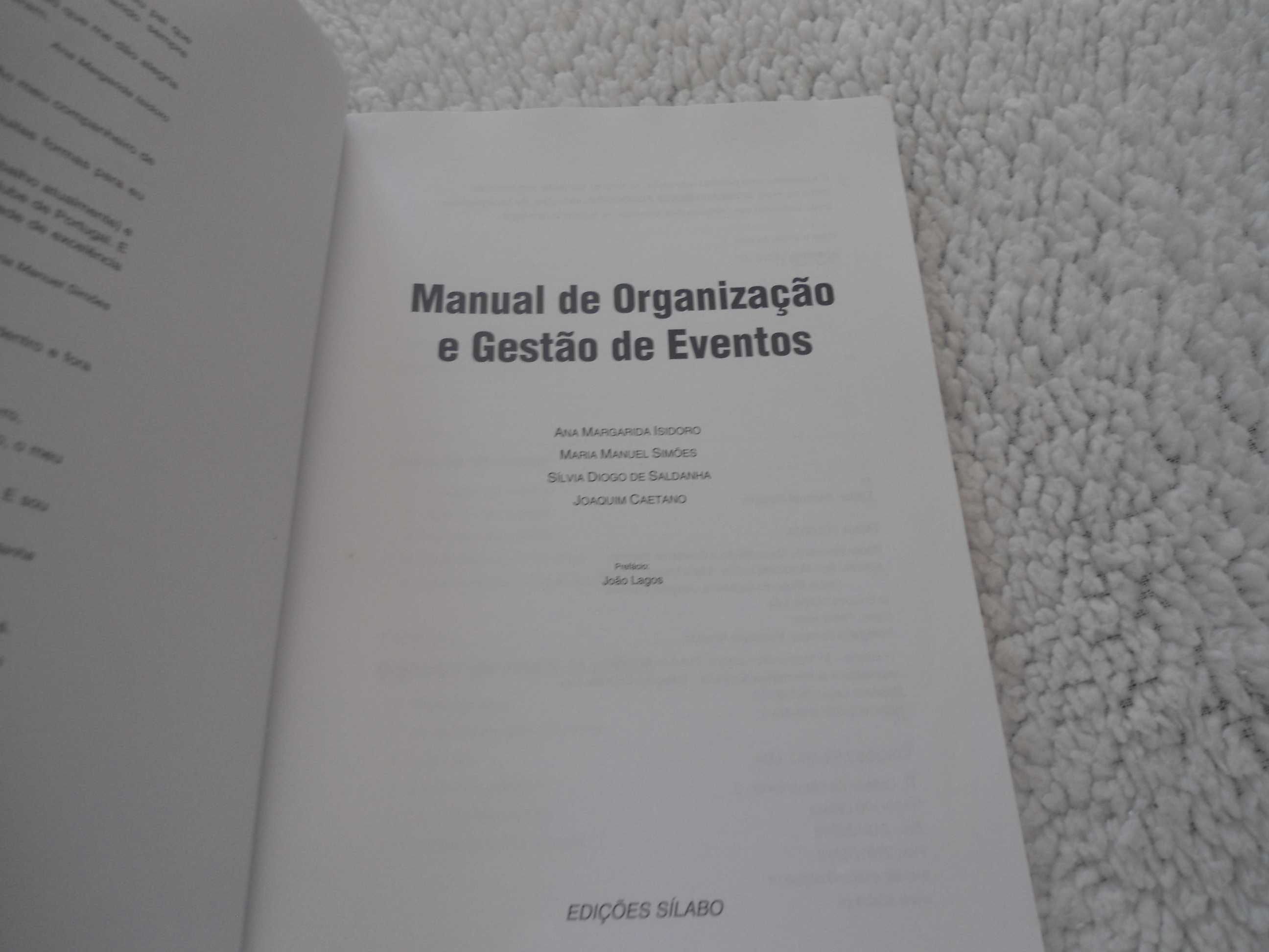 Manual de organização e Gestão de Eventos - Ana M. Isidoro e outros