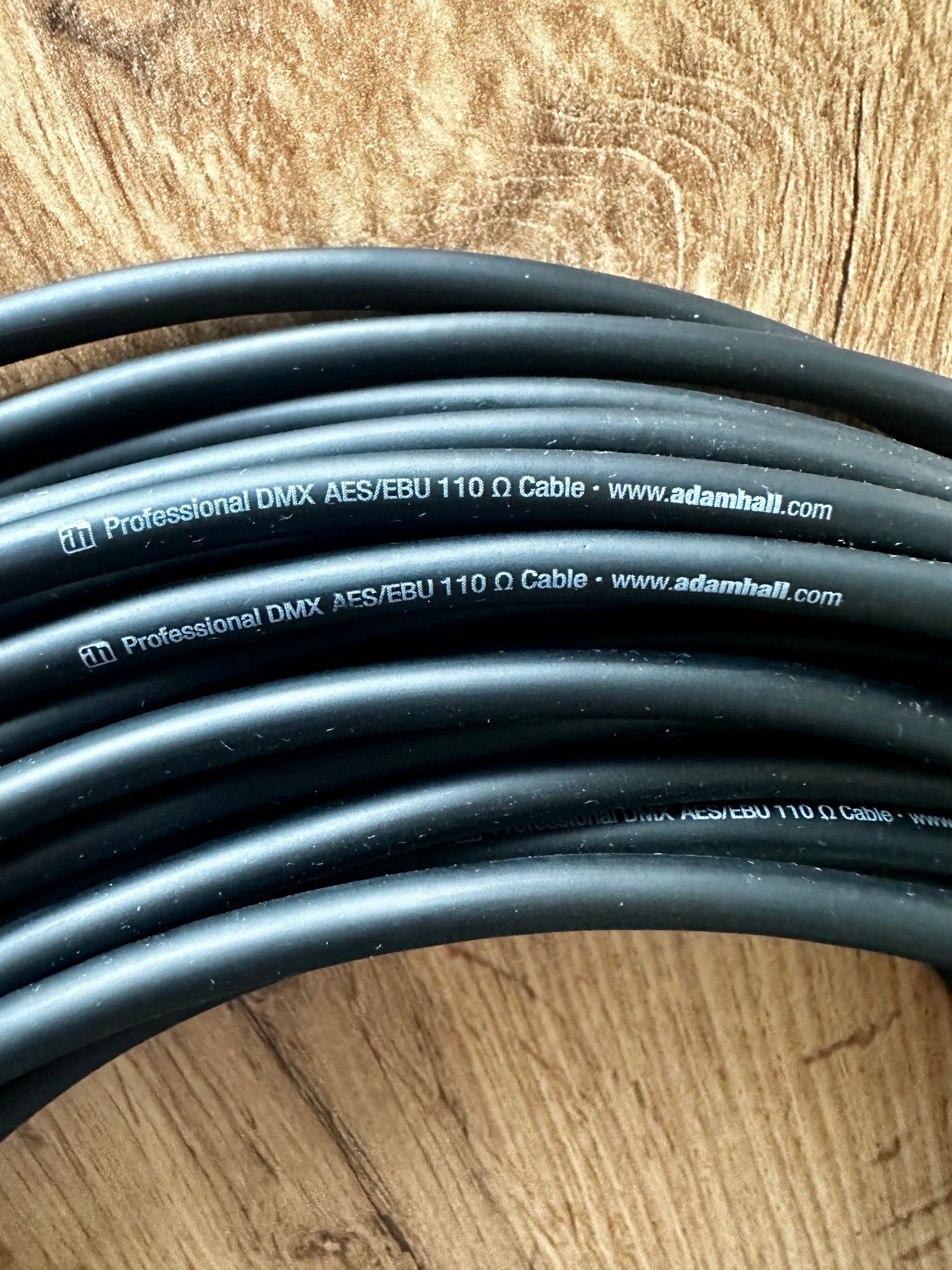 Kabel RCA DMX AES EBU 110 ohm Adam Hall 10 metrów Amphenol