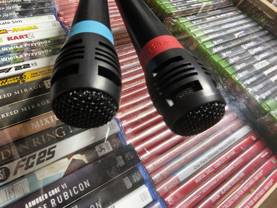 2x przewodowe mikrofony Singstar PS2, PS3
