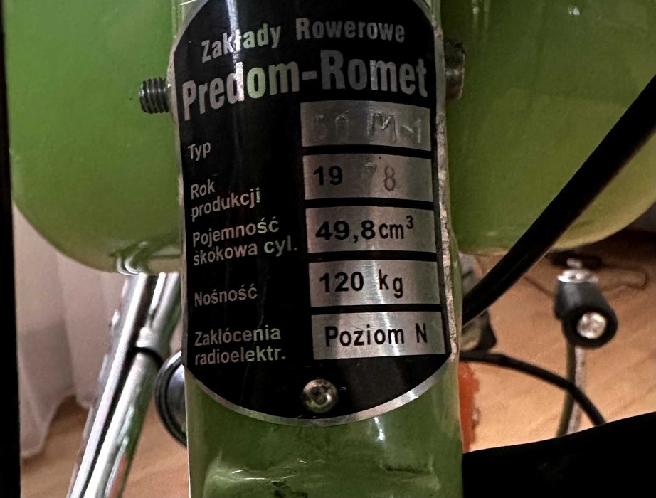 Motorynka/Motorower ROMET M1. Egzemplarz odrestaurowany, rok 1978