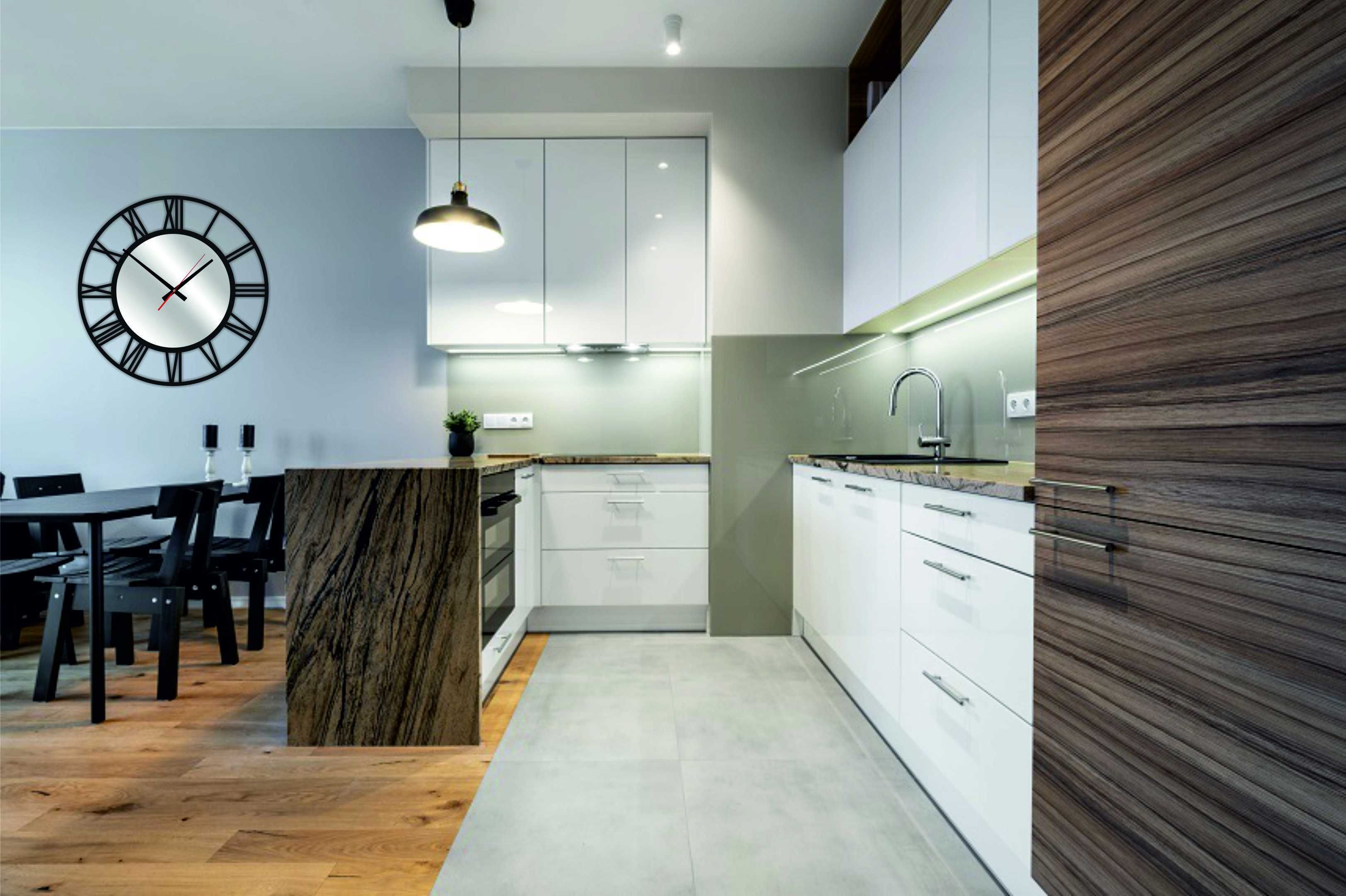 Zegar ścienny DYLAN 40 cm Lustro LOFT Nowoczesny Rzymski do Salonu
