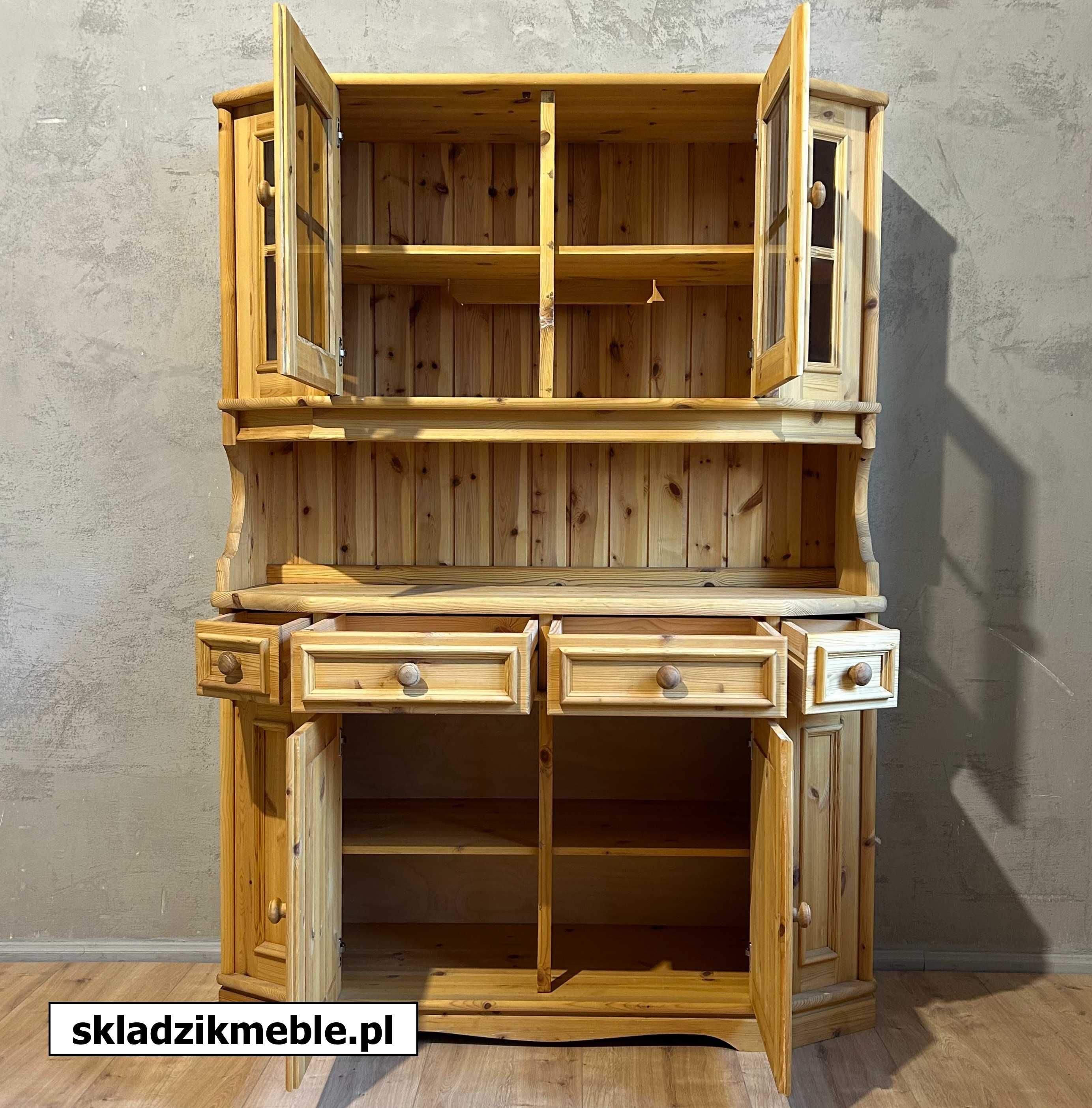 060325 Kredens sosnowy surowy ze ściętymi bokami