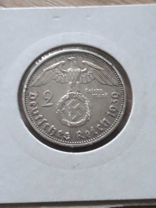 2 Marki Paul von Hindenburg 1939 r. men. A- nr 2-około mennicza- J.