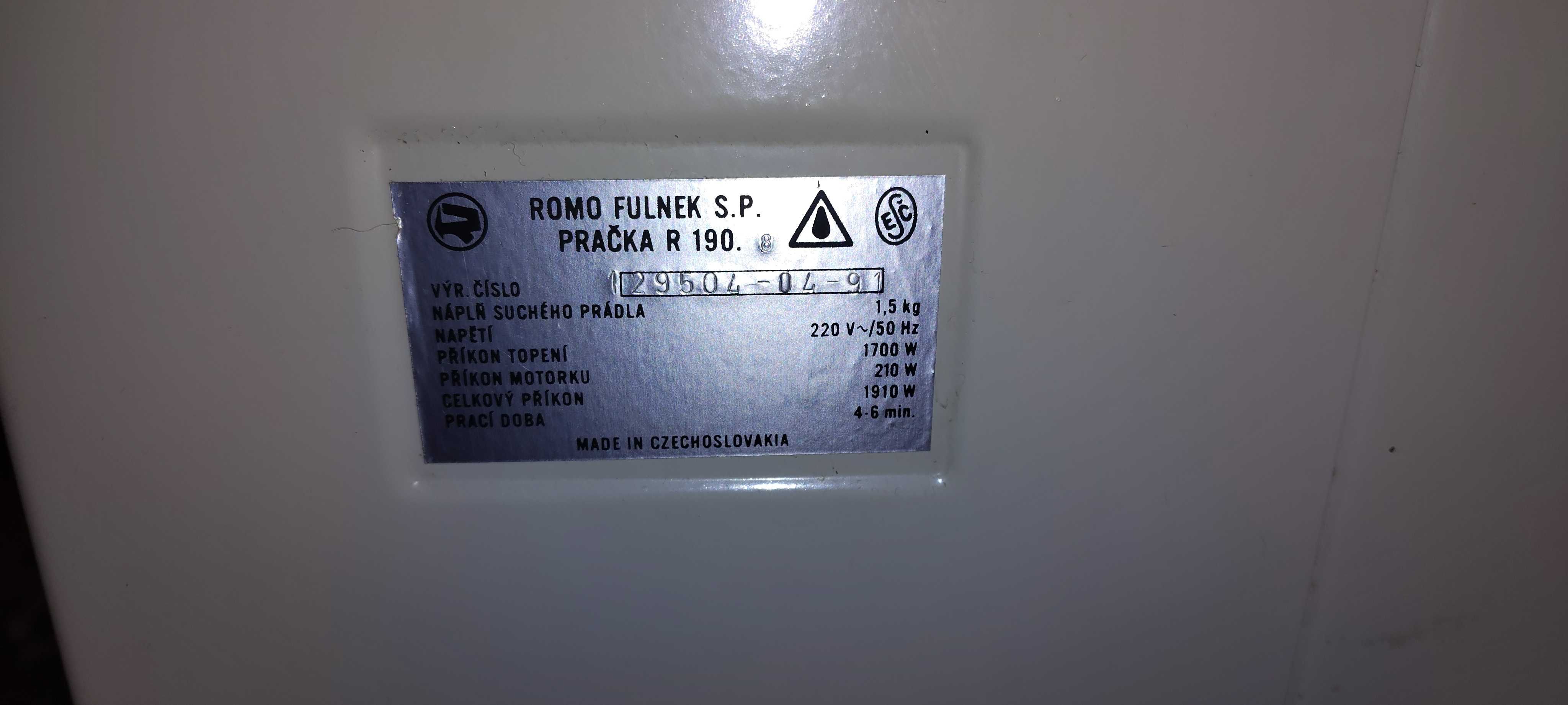 pralka wirnikowa Romo R 190 - sprawna , kompletna
