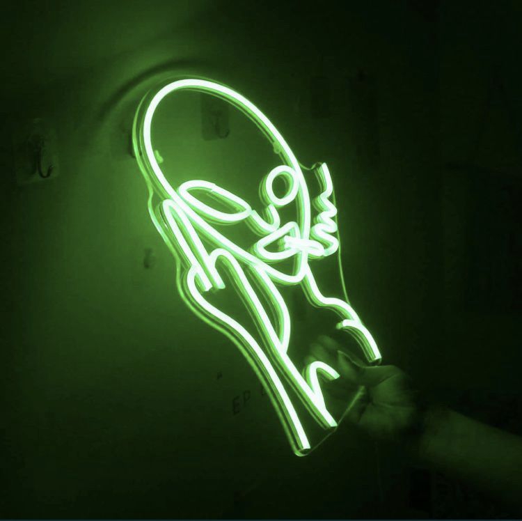 Neon LED zielony