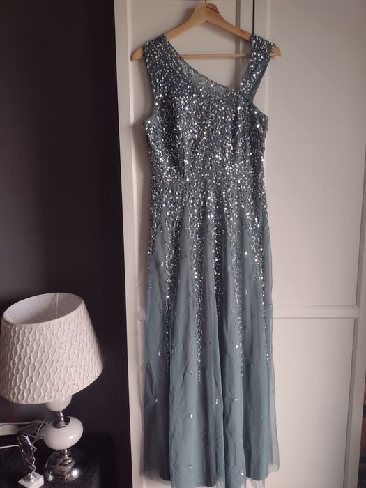 Wyprzedaż 2 sukienka 36 38 cekiny wesele świadkowa druhna i tiul mama