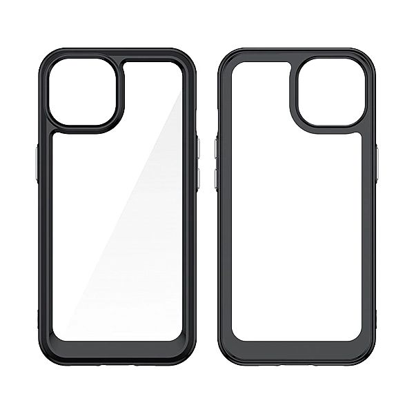 Wzmocnione etui z elastyczną ramką do iPhone 15 Plus Outer Space - cza