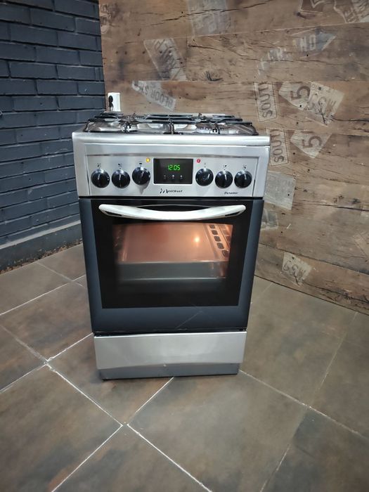 Комбінована плита / газова плита з електро-духовкою, нержавійка