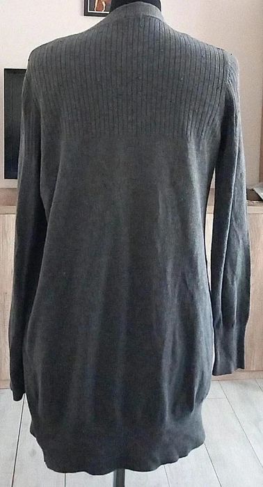 Szary cienki dłuższy kardigan damski TU