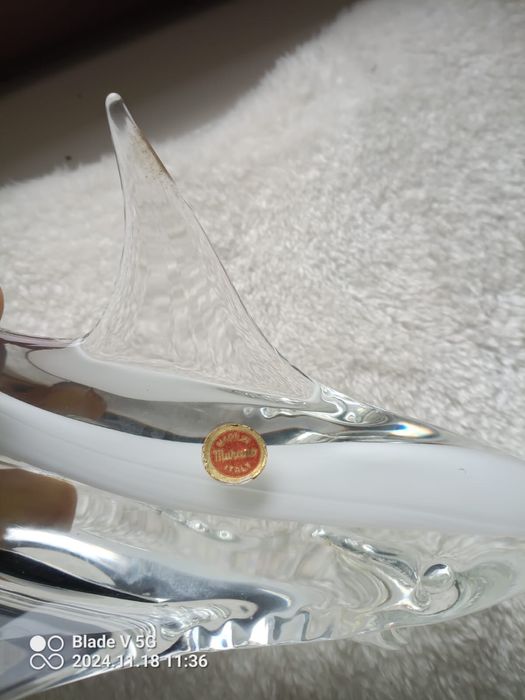 Rekin ryba Murano szklana figurka szkło artystyczne