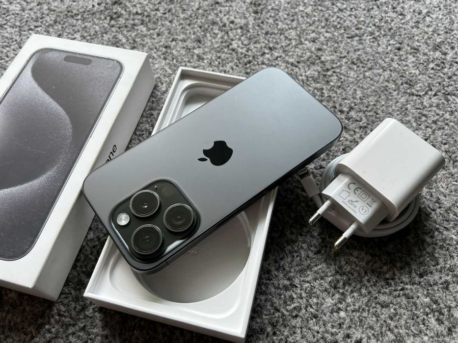 iPhone 15 Pro 128GB SPACE GREY BLACK CZARNY Grafit Bat97% + SZKŁO
