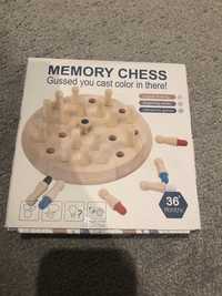 Nowa, drewniana gra pamieciowa/ szachy/ memory