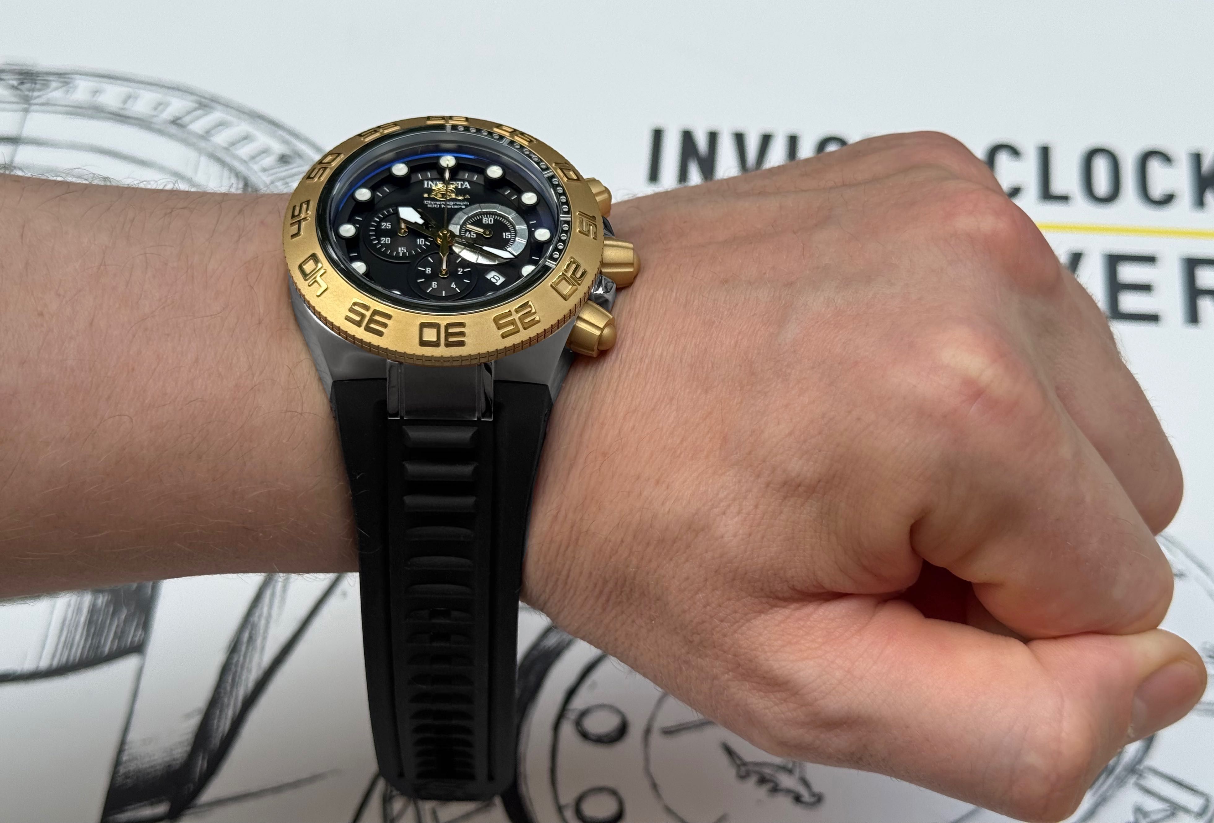 Годинник Invicta 1531 Subaqua Noma IV 45 mm. Yelow Gold SWISS 100 MT.