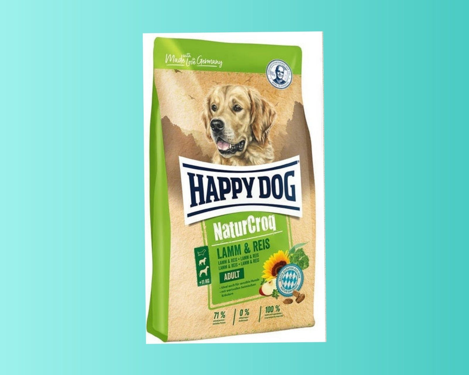 Сухой корм для взрослых собак Happy Dog NaturCroq Lamm&Ries Вес 4кг