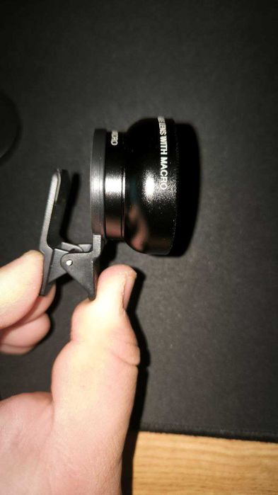 Макролінза об'єктив для телефону 2 в 1 ширококутна на прищіпці