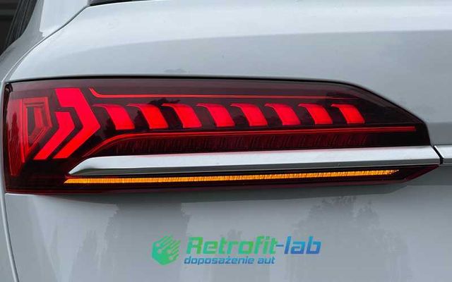 Lampy tylne Audi Q7 4M LIFT konwersja przeróbka lamp tył USA EU OPT2