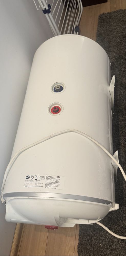 Bojler Atlantic 80L nowa grzałka 1500W montowany poziomo