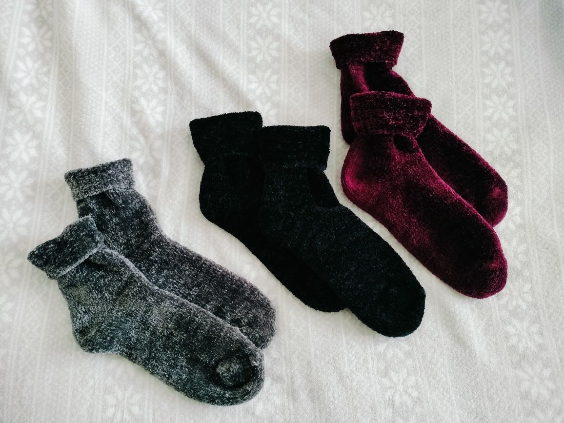 Conjunto 3 pares de meias chenile • 38-39