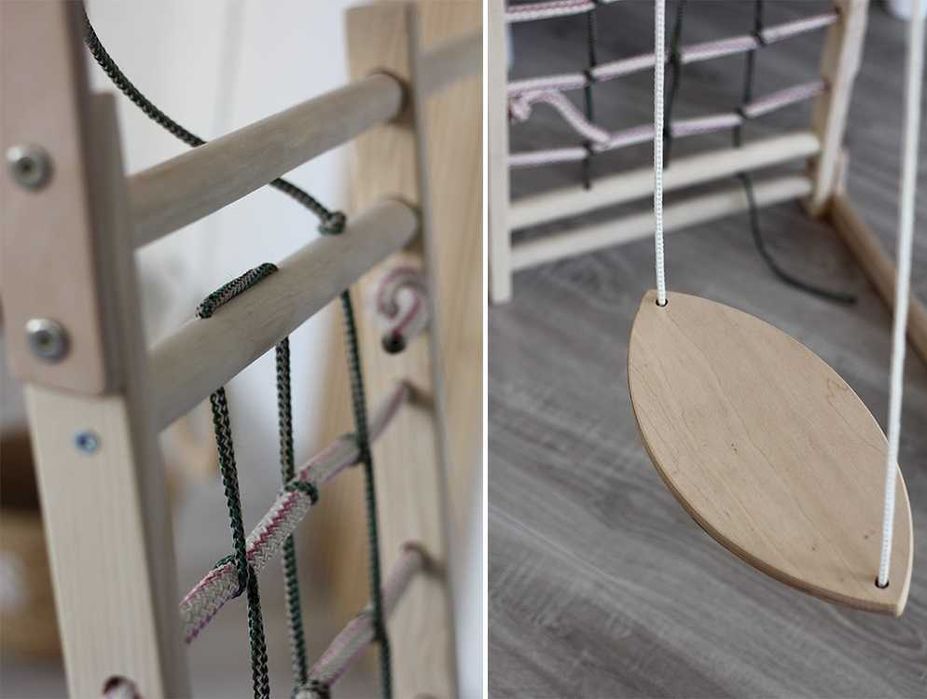 Шведська стінка Спортивний комплекс Сітка Гірка Канат Кільця Гойдалка