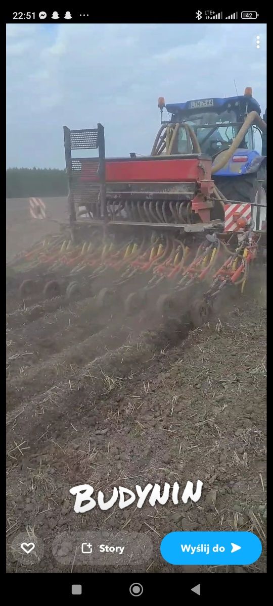 Siew buraków.fasoli.kukurydzy punktowy (Strip Till) z RTK