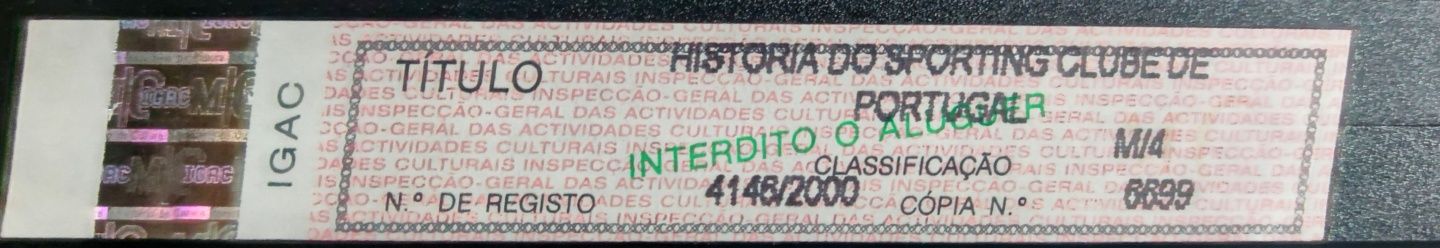 VHS - Historia do Sporting Clube de Portugal