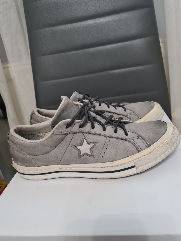 Oryginalne trampki Converse All Star szare skóra naturalna  - Okazja !