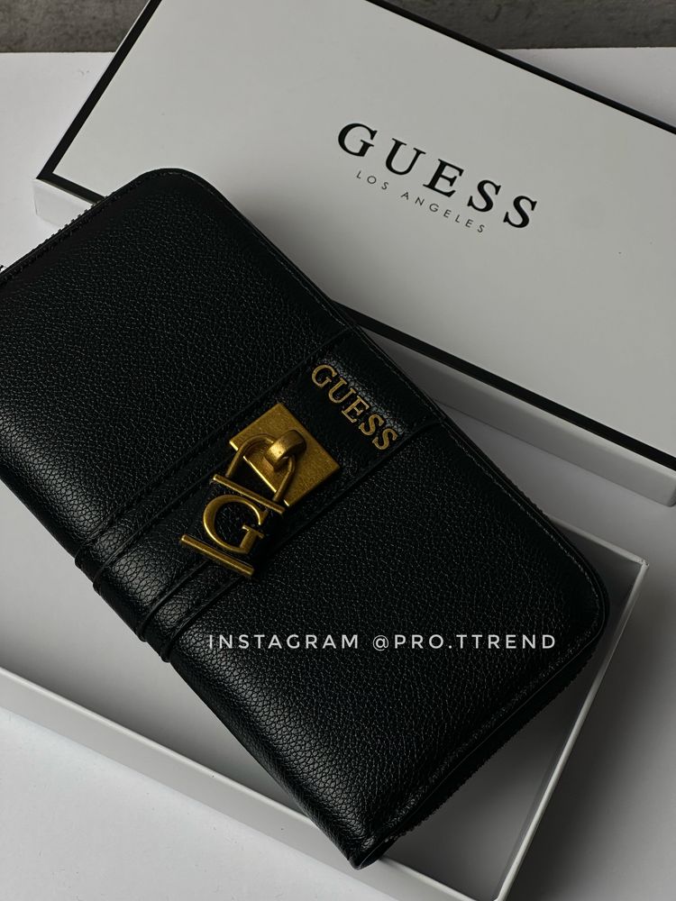 Женский кошелек Guess, чорный кошелек