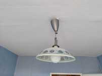 Lampa wisząca sufitowa biało-niebieska żyrandol