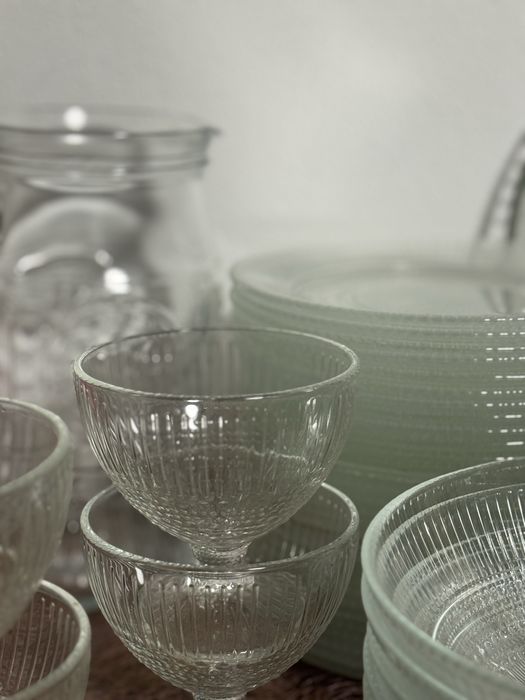 Сервіз LUMINARC "Louison” clear,  76 предметів. Bormioli Rocco.