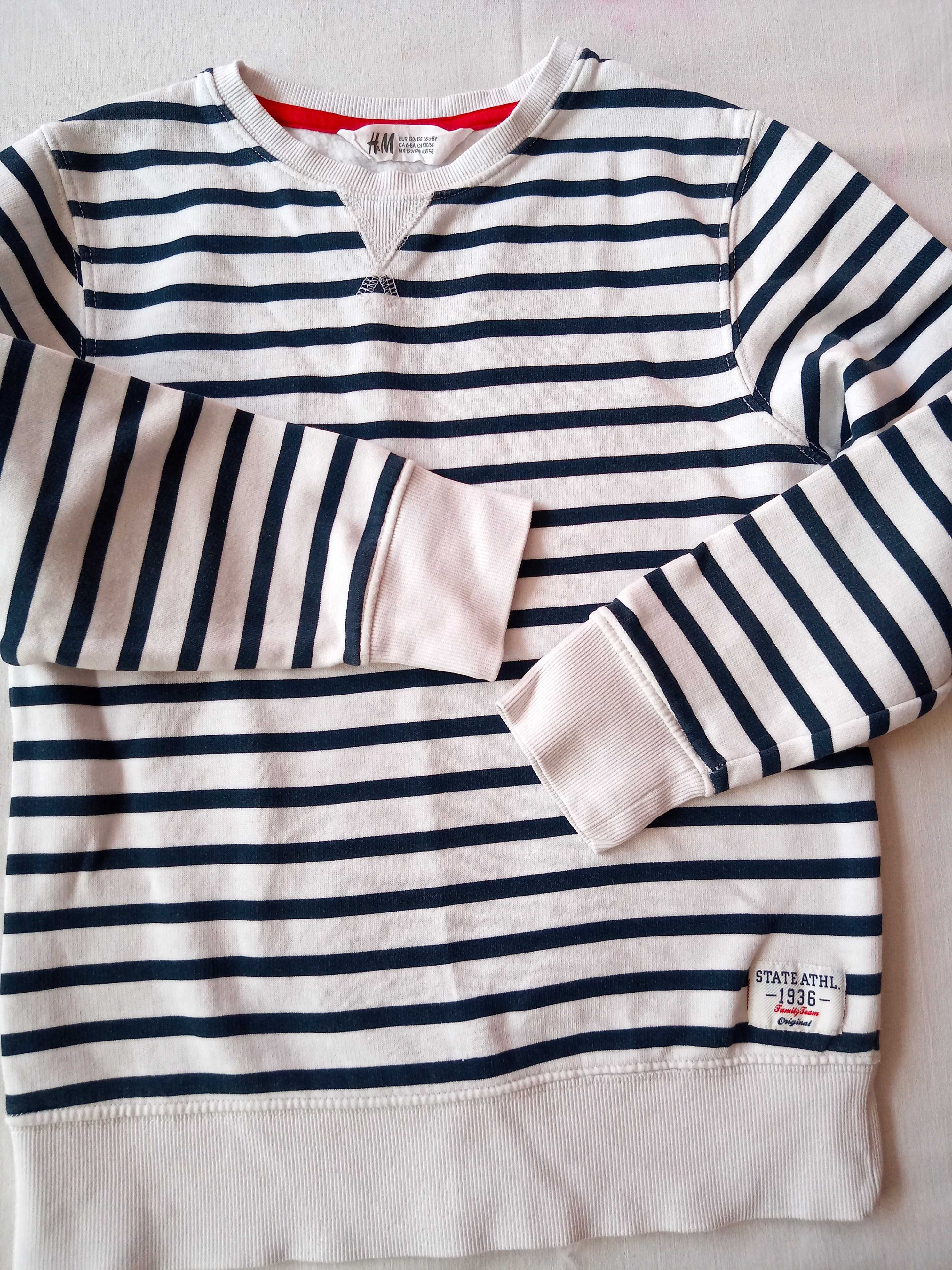 Dziecięca bluza w paski H&M; r. 122/128, 6-8 lat