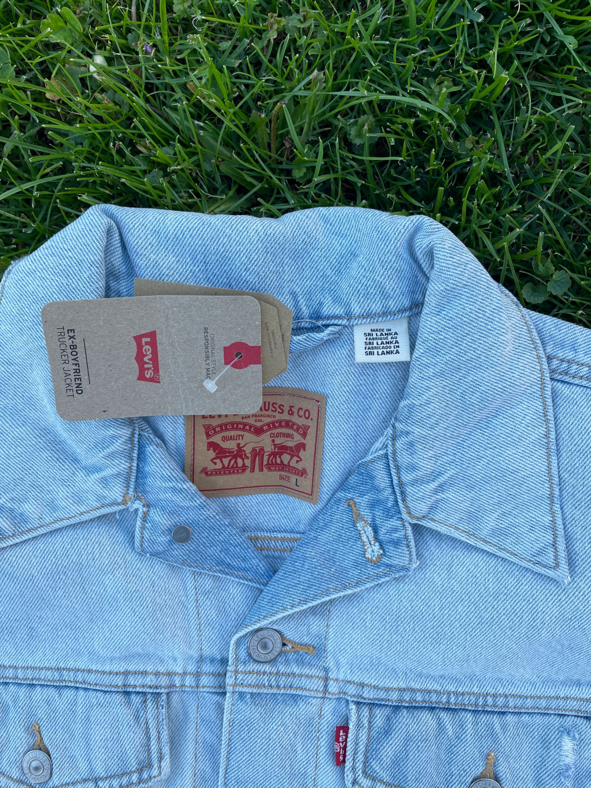 Levis женская джинсовая куртка (левис denim jacket) c америки m,l