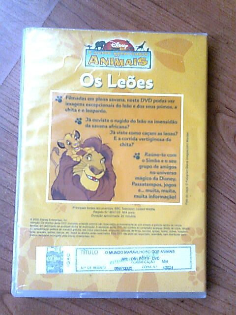 DVD O mundo dos animais Leões