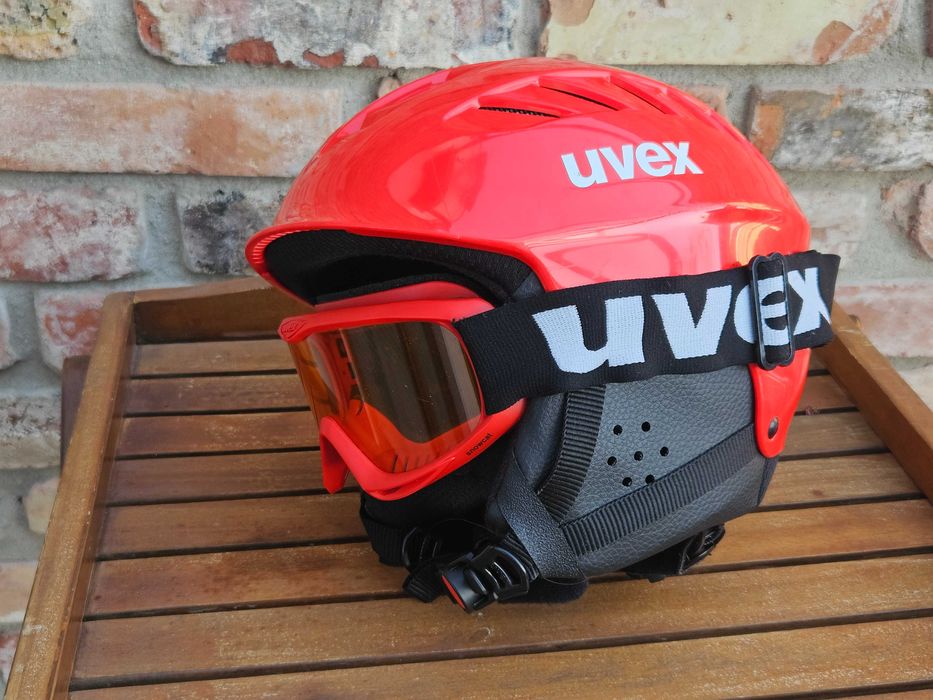 Kask Uvex 53–58 cm z Goglami