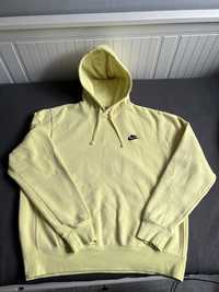 Bluza z kapturem Nike Club Fleece Hoodie In Citron Yellow swoosh blank