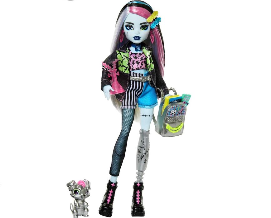 Монстер Хай Френкі Штейн Denim Monster High Frankie Stein with Pet Dog