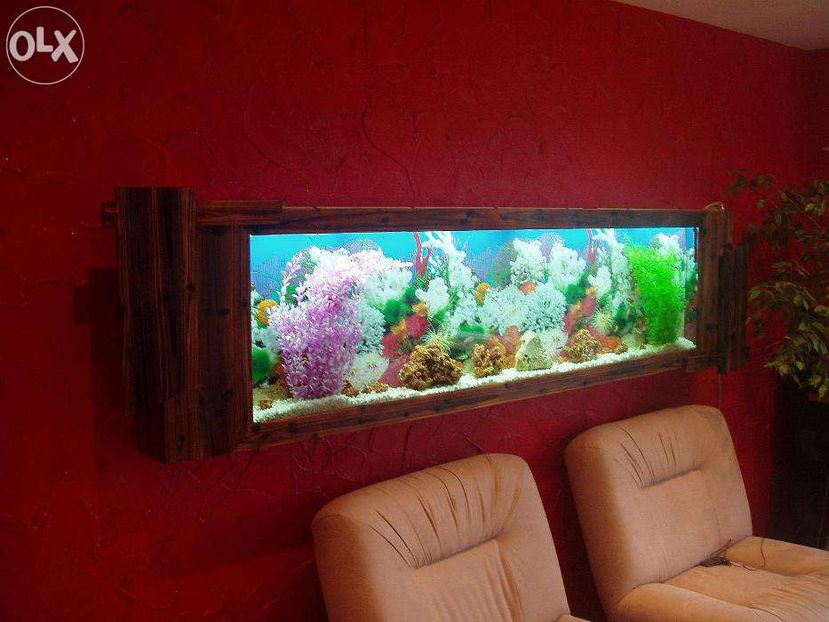 AKWARIUM ŚCIENNE AquaCool 87 litrów długość 130x50x15