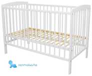 Łóżeczko AVAX BABY 120x60 kolor BIAŁY + dwustronny MATERAC Premium 0+